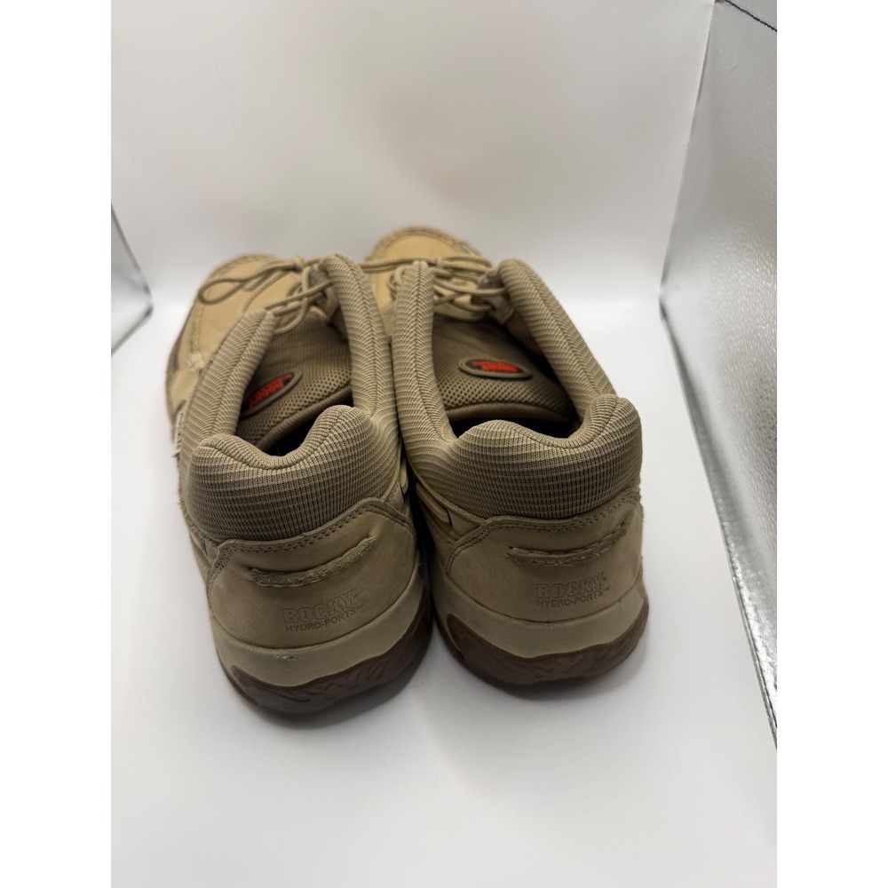 Rocky Hydro-Ports Mens 14 M Tan Leather Mesh Boat Shoes Moc Toe Oxfords 4612 - Picture 9 of 10